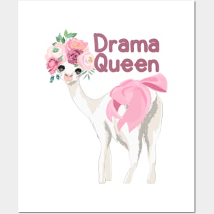 Cute Llama Lovers Design - Drama Queen Posters and Art